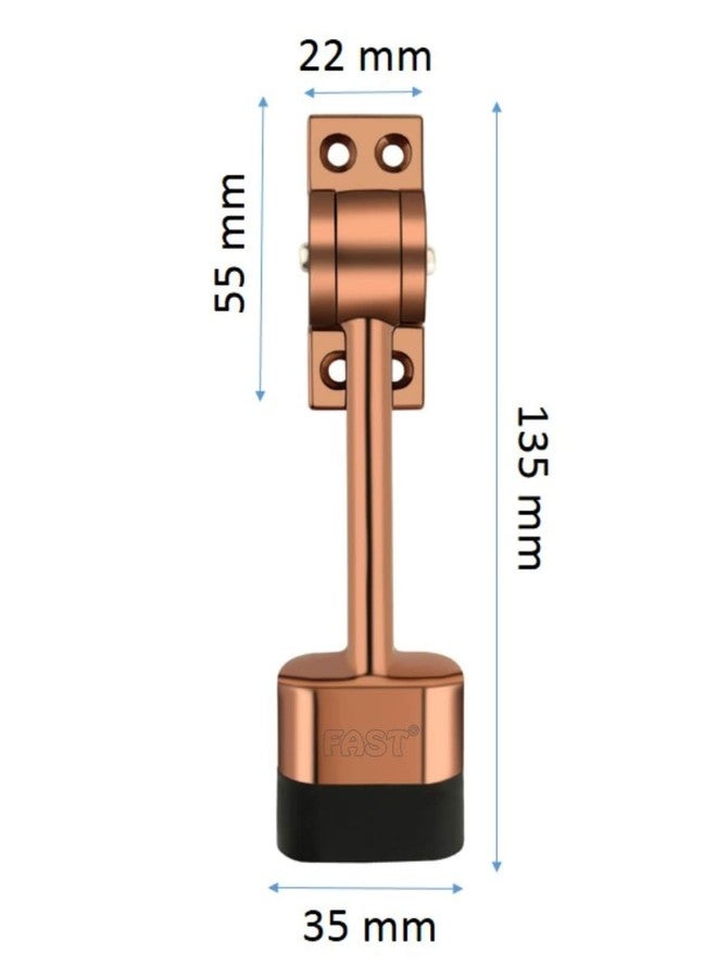 FAST DSZ01 SB Fully Heavy Body Powerful Working Brass Door Stopper, Shiny Brown, 5 Inch (2) - Image 3